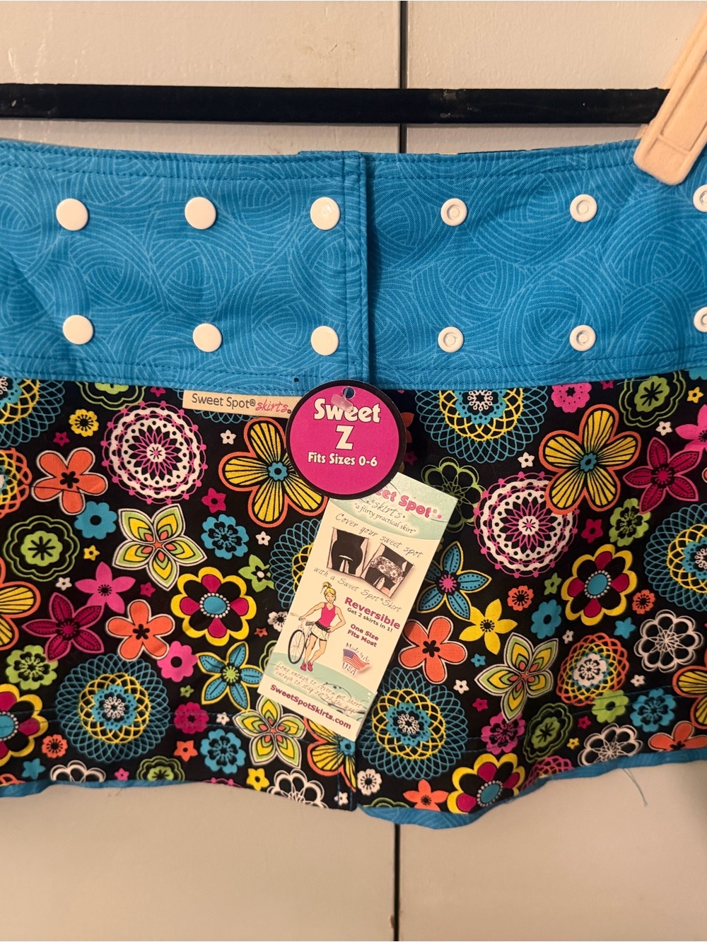 NWT Sweet Spot Reversible Groovy Girl Athletic Skirt Sweet Z 0-6